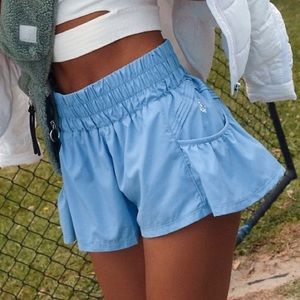 free people get your flirt on shorts!! in color cloudy waters, size small!!